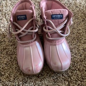 Toddler size 9 Sperry boots